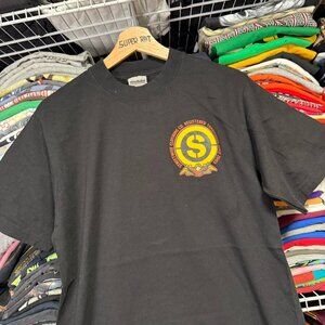 Streetwise Virgin Mary graphic t shirt black streetwear